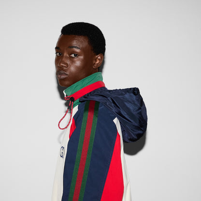 Conscious
Gucci
colour-block bomber jacket