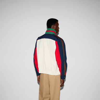 Conscious
Gucci
colour-block bomber jacket