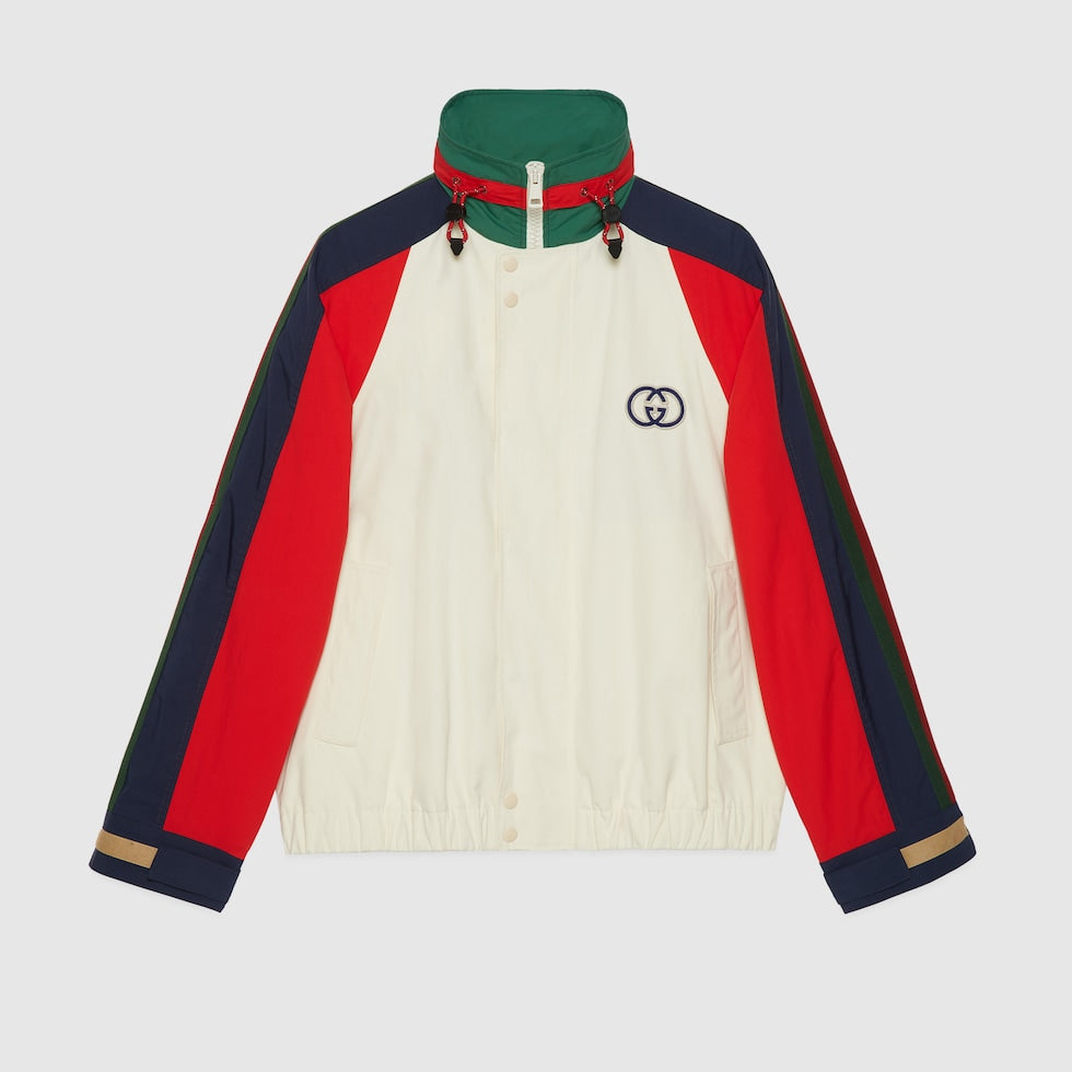 Conscious
Gucci
colour-block bomber jacket