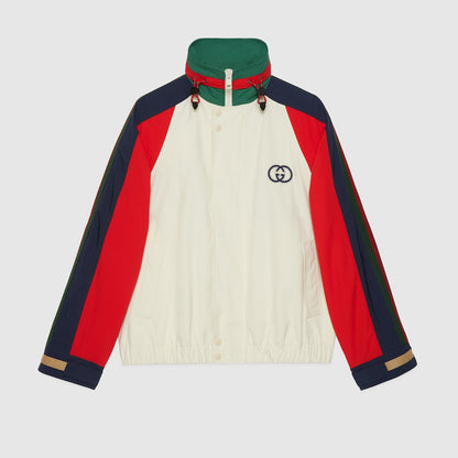 Conscious
Gucci
colour-block bomber jacket