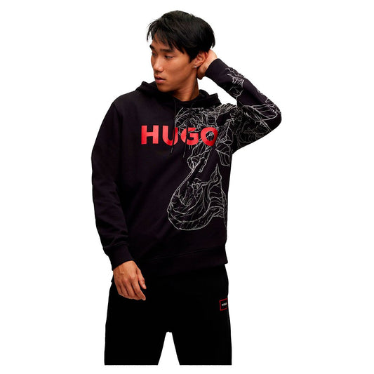 Hugo Boss - Cotton Terry Logo Hoodie With Tattoo-Inspired Print