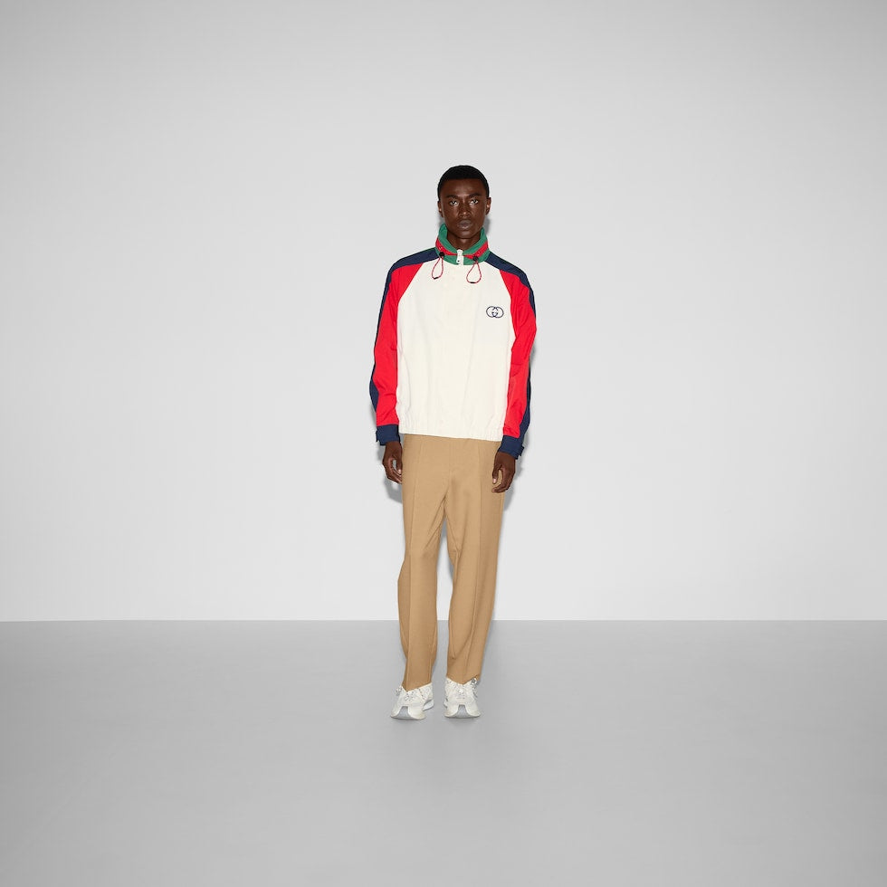 Conscious
Gucci
colour-block bomber jacket