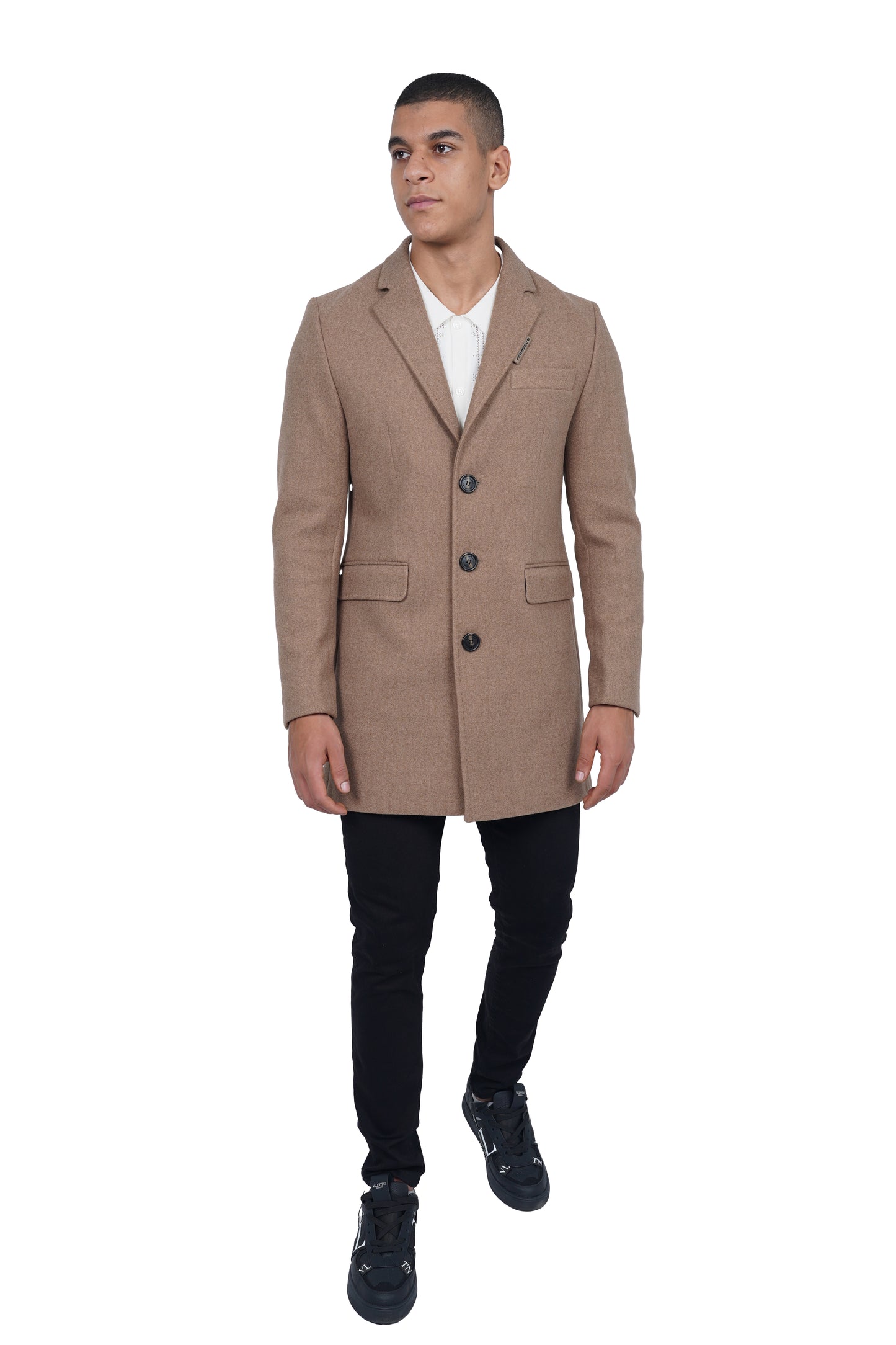 BURBERRY

Button Detail Wool Cashmere Tailored Coat